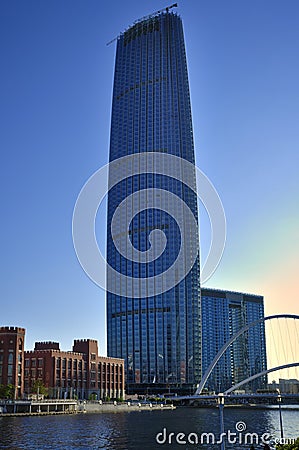 Tianjin City Landscapeâ€”â€”Tianjin Tower Stock Photo